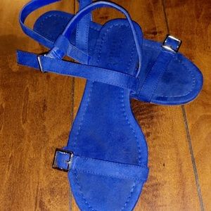 Royal blue sandals